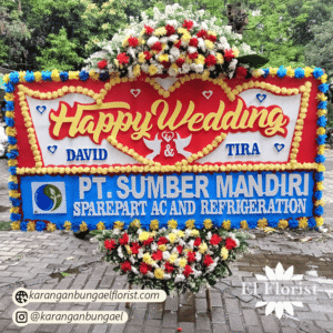 Karangan Bunga Happy Wedding 001