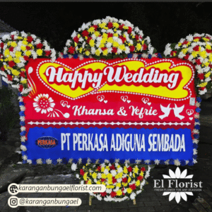 Karangan Bunga Happy Wedding 002