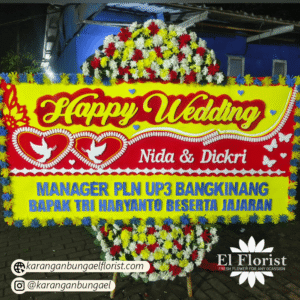 Karangan Bunga Happy Wedding 004