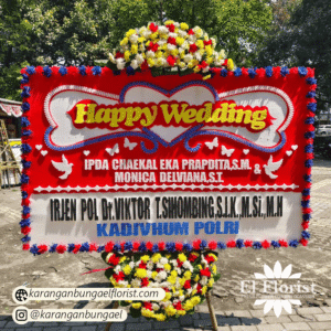 Karangan Bunga Happy Wedding 009