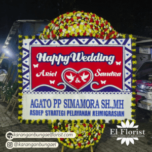Karangan Bunga Happy Wedding 018