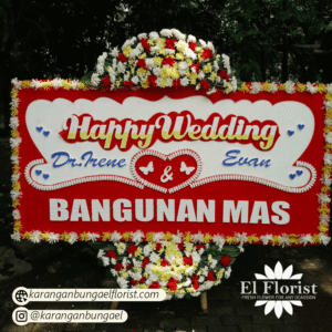 Karangan Bunga Happy Wedding 019